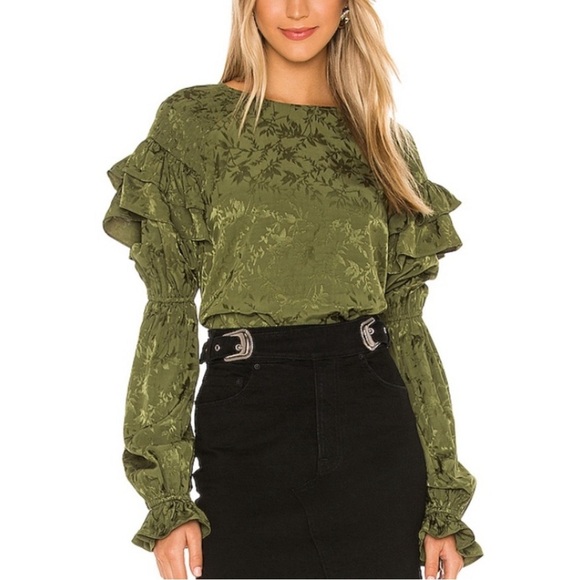 Tularosa Tops - Revolve Tularosa Eloise Top in Olive Green Size Medium